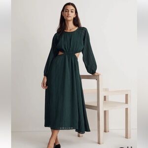 NWT • Madewell • Long Sleeve Cutout Midi Dress